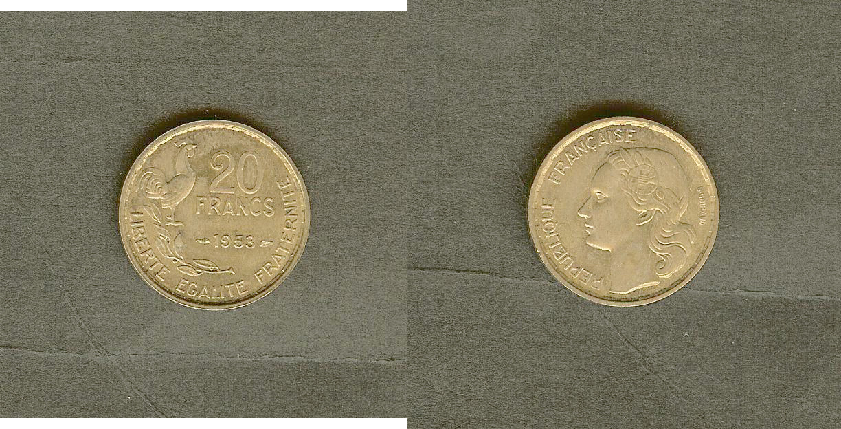 20 francs G.Guiraud 1953 Unc